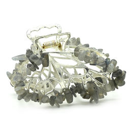 Заколка краб для волос бабочка с лабрадором 8*3,5*5см