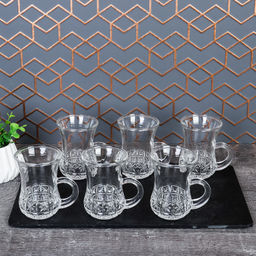 Цена за 1 шт. Кружка чайная 6 штук 85 мл восточная форма / FHW-623-061 /уп 12/ - Галеонтрейд фото 2