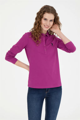 Женский фиолетовый базовый свитшот