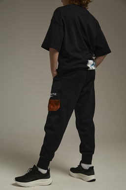 Брюки трикотажные утепленные Черный Fashion Knit Track Pants