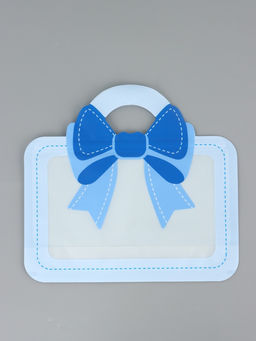 Цена за 50 шт. Пакет подарочный, "Сумка с бантом", с zip-lock застежкой, 24х28см