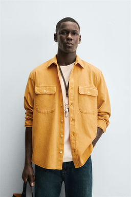 LYOCELL/COTTON SHIRT WITH POCKETS - Zara фото 2