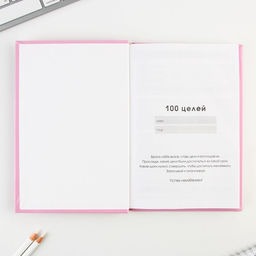 Ежедневник 100 целей Розовый. Твердая обложка, глянцевая ламинация, формат А5, 80 листов. - Artfox фото 3