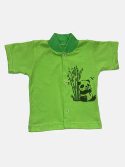 Кофта супрем с коротким рукавом, арт.A-KF125-SU, панда зеленый - Мамин малыш фото 2