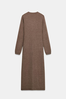 KNIT MIDI DRESS WITH BELT