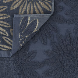 Полотенце махровое "Подсолнух" 50х90см, хлопок 100%, синий (Китай)