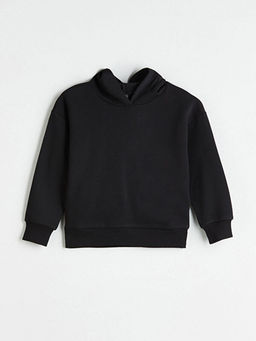 Kap??onlu Basic K?z ?ocuk Sweatshirt