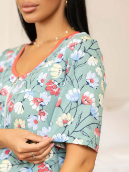 Халат женский, цвет зеленый