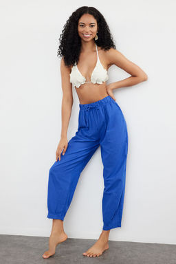 TRENDYOLMILLA Ekru Dokuma %100 Pamuklu Plaj Pantolon TBESS23PL00015  фото 2