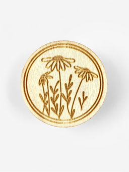 Игольница «Цветы» TEIRA, с магнитом, круглая, d=3 см, набор 2 шт., деревянная