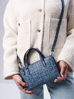 Сумка кожаная Azaro 30850 синий азур