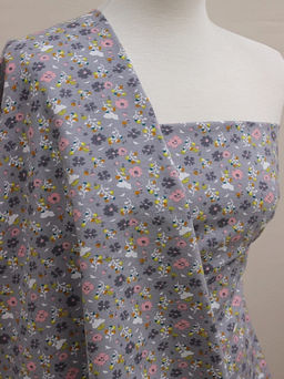 Теплый хлопок Волшебная ботаника цв.пепельный, ш.1.49м, хлопок-100%, 140гр/м.кв - Купава фото 6