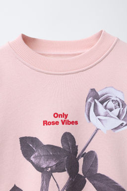RAISED FLORAL SWEATSHIRT - Zara фото 3