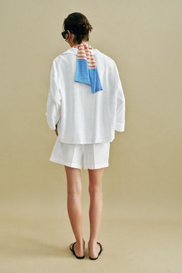 CAMISA FLUIDA CON LINO / Blanco - Zara фото 5