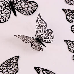 Набор для украшения Бабочки, 12 штук, цвет чёрный - Страна карнавалия фото 2