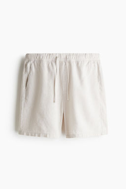 Pantal?n corto en mezcla de lino Relaxed Fit