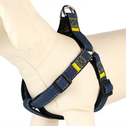 Шлейка Джинс, чёрный подклад, ширина 2 см, ОШ 45-70 см, ОГ 45-70 см - Пижон фото 2