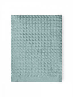 Полотенце для лица 50x90 голубой вафельное полотно