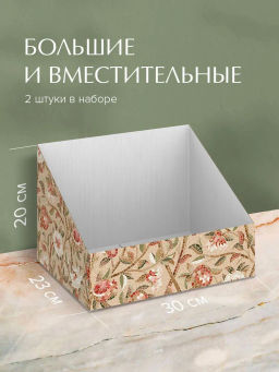 VAL OF-BC-2Rmono Коробка-органайзер для хранения, 30*23*20 см, набор 2 шт. Valiant  фото 73