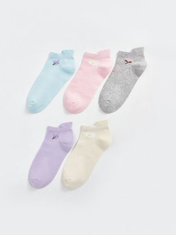 ?i?ekli Kad?n Patik ?orap 5li Paket