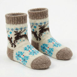 Аксессуар Носки вязаные дет арт.7419-дет ПОДАРОК ПОД ЕЛКУ