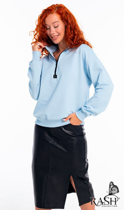 Свитшот на молнии "Аллегро" голубой Цвет:как на фото