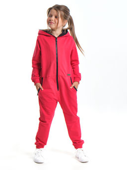 Комбинезон на молнии из футера UD 7251 красный