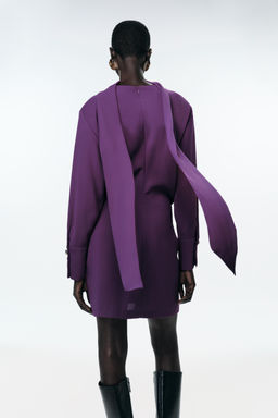 MINI DRESS WITH SCARF - Zara фото 4