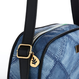 Сумка женская кросс-боди на молнии, 20.5×6.5×11.5 см, синяя