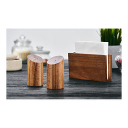 Набор: Солонка и перечница Walmer Organic 5х9.2 см, цвет темное дерево  фото 4