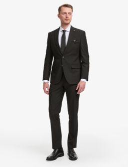 Siyah Slim Fit Tak_m Elbise