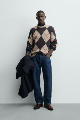 ARGYLE JACQUARD JUMPER - Zara фото 8