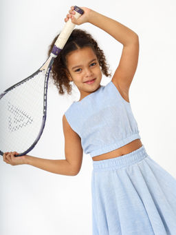 Рубашка-хенли Лен, голубой меланж - Inzibe фото 16