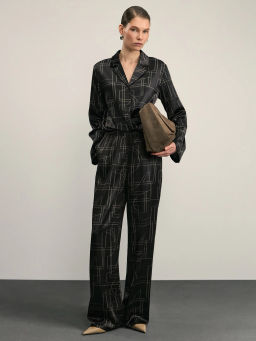 Атласные брюки с принтом / Zarina