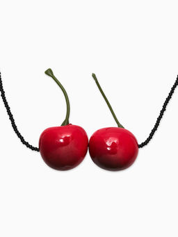 Кулон "Вишня" пара, цвет красный