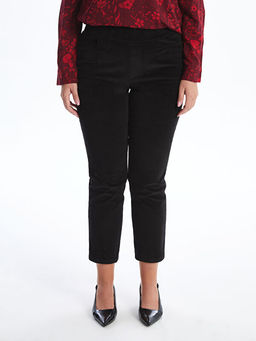 Beli Lastikli Kadife Kad?n Pantolon