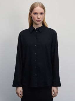 Рубашка оверсайз изо льна / Zarina  фото 3