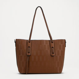 Сумка-шопер на молнии, цвет рыжий