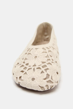 BAILARINA CROCHET FLORES / Blanco Crudo - Zara фото 4