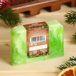 УЦЕНКА Мыло СПА - уход для бани и сауны С Новым годом мята, Банная Забава 80 гр  фото 3