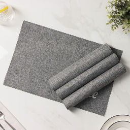 Салфетки сервировочные на стол Доляна Coffee, 4 шт., 44×29 см, серые