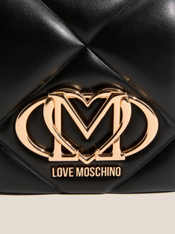 Кросс-боди LOVE MOSCHINO EMBOSSED Q Артикул 4561038, черный  фото 3