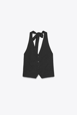 POLKA DOT WAISTCOAT TOP - Zara фото 4