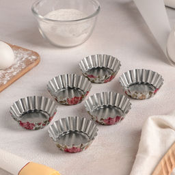 Набор форм для выпечки Доляна «Бутон. Розарий», 7×2 см, 6 шт., жесть