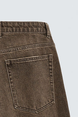 JEANS RELAXED FIT ACABADO EFECTO ENCERADO / Marr?n - Zara фото 10