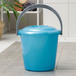 Ведро с крышкой «Соло», 7 л, перламутровое бирюзовое