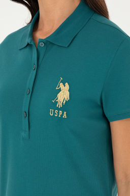 Женское темно-зеленое трикотажное платье - U.s. polo assn фото 6