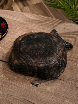 Тарелка «Рыба», 28×26×5 см, тёмно-коричневая