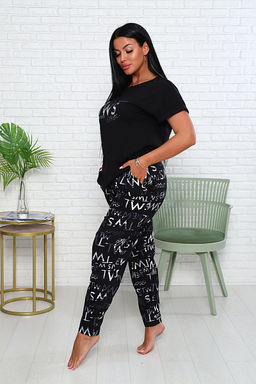 Костюм с брюками чинос, принт, черный (911-1) - Плиона фото 7