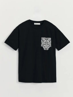 Футболка с объёмным кружевным принтом / Zarina  фото 7